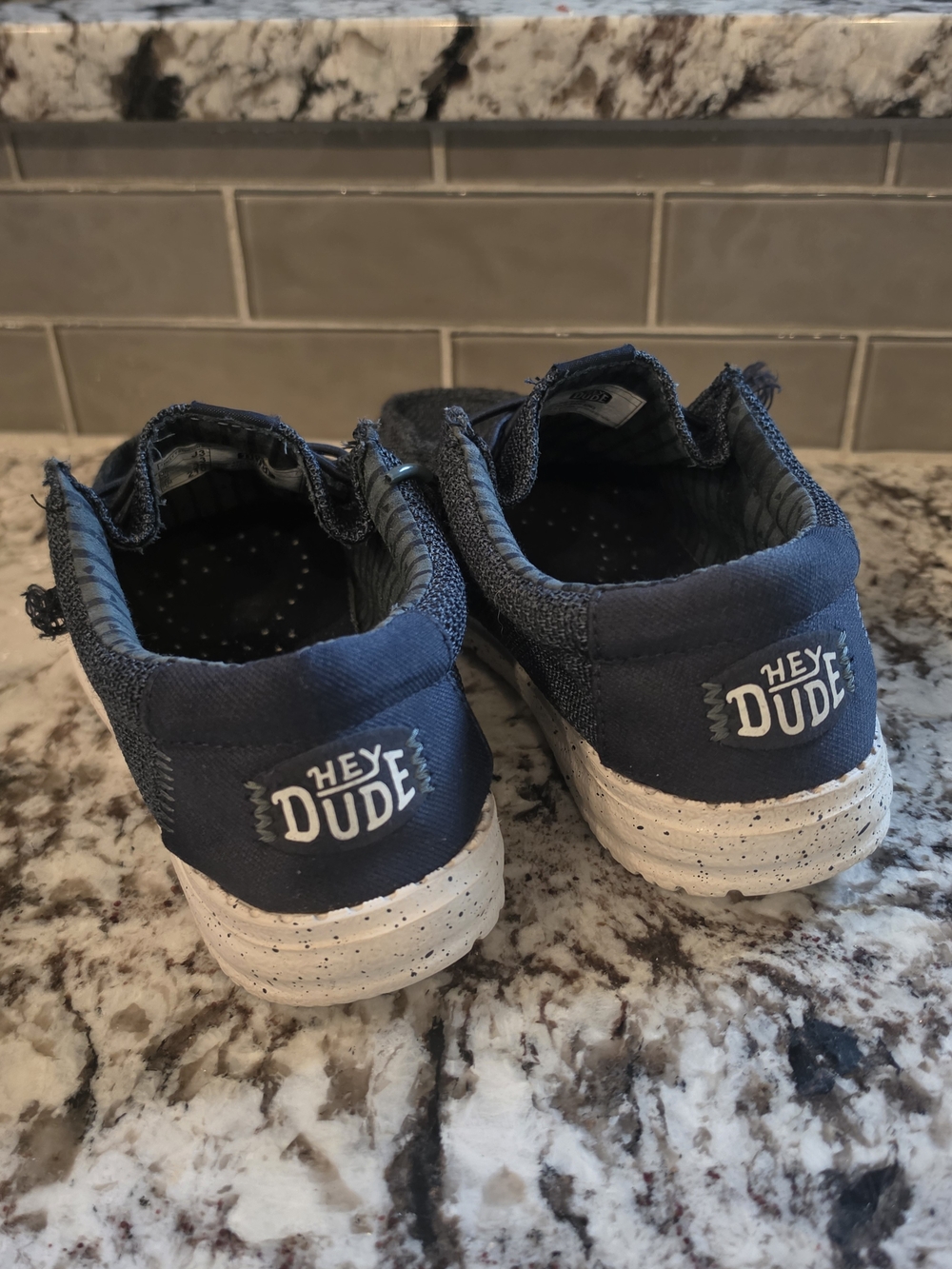 Hey Dude Kids Navy Blue Slip-On Shoes. Size 3